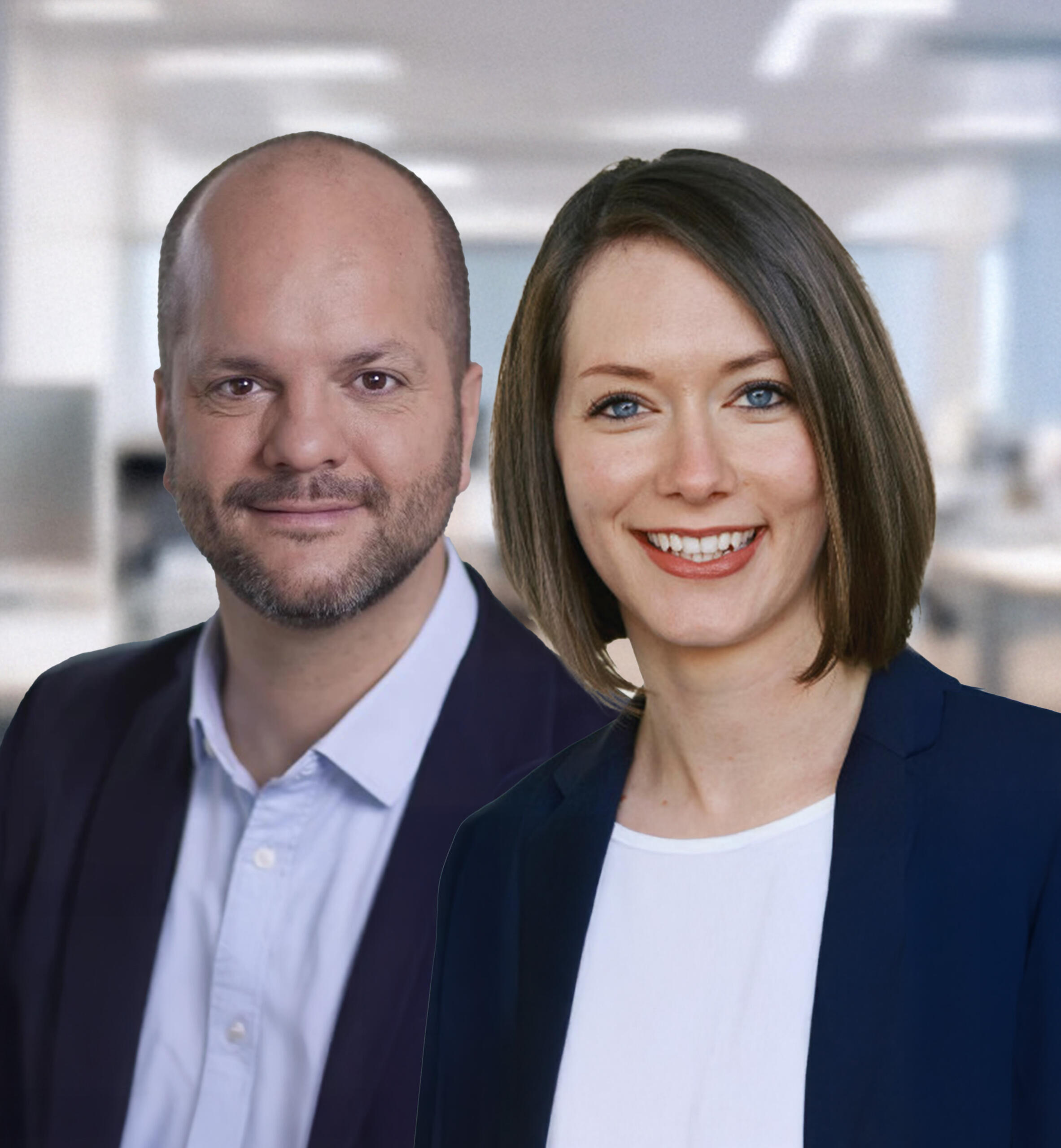 Nicholas Wenzel und Tanja Arweck HypoVereinsbank Podcast Newsroom Köpfe